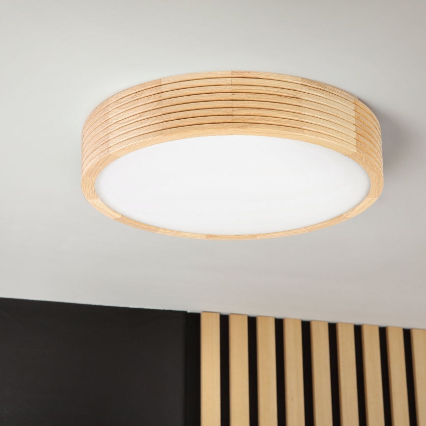 Fürdőszobai mennyezeti lámpa NATURAL MODERN 3xE27/15W/230V IP54 átm. 37,5 cm fenyő