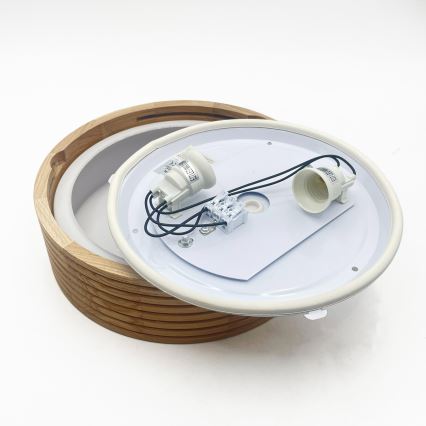 Fürdőszobai mennyezeti lámpatest OAK 2xE27/15W/230V IP54 tölgy, átmérő 27 cm
