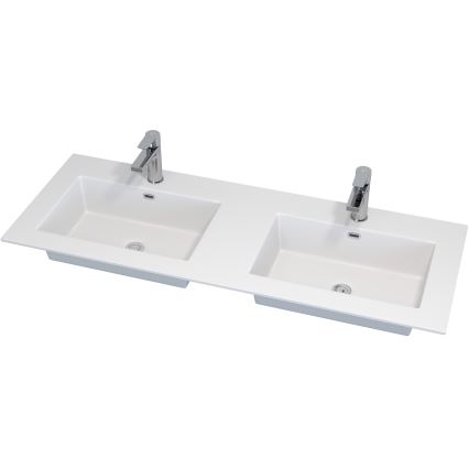 Fürdőszobai mosdószekrény GRIBSKOV 120 cm bézs/tölgy/fehér