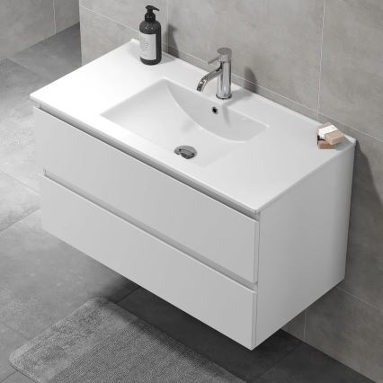 Fürdőszobai mosdószekrény KENWOOD 91x50x47 cm fehér