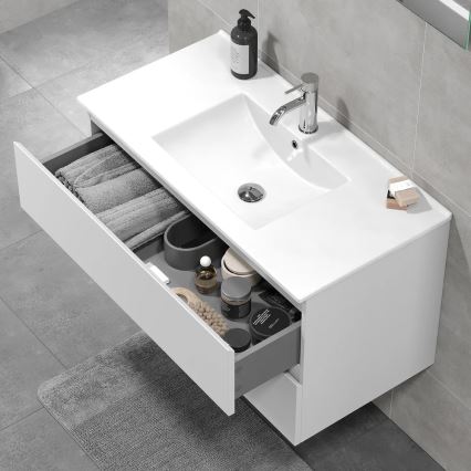 Fürdőszobai mosdószekrény KENWOOD 91x50x47 cm fehér