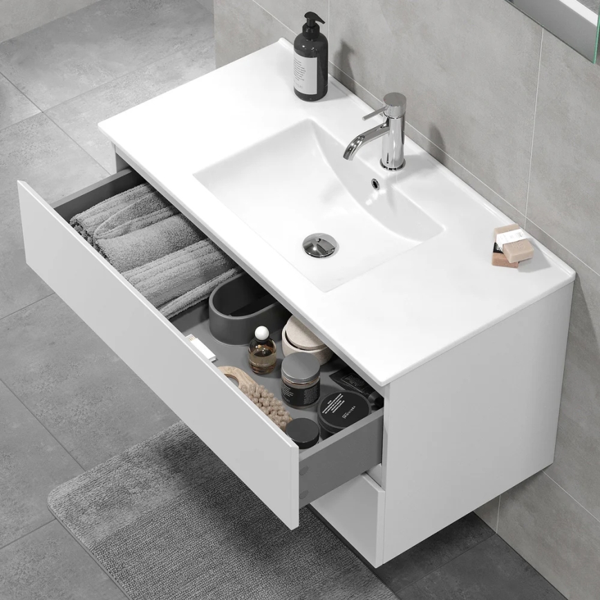 Fürdőszobai mosdószekrény KENWOOD 91x50x47 cm fehér