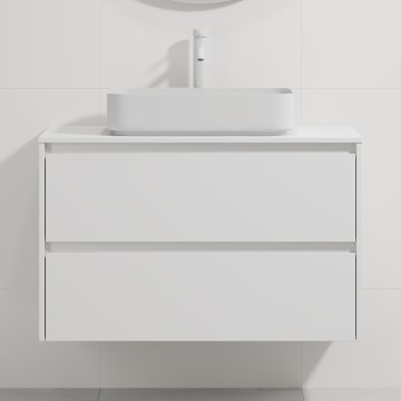 Fürdőszobai mosdószekrény TRONDHEIM/LJORDAL 90x57x46 cm fehér