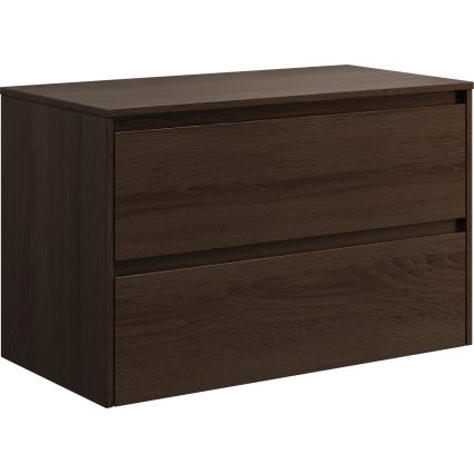 Fürdőszobai mosdószekrény TRONDHEIM/VIKEDAL 90x57x46 cm dió/fehér