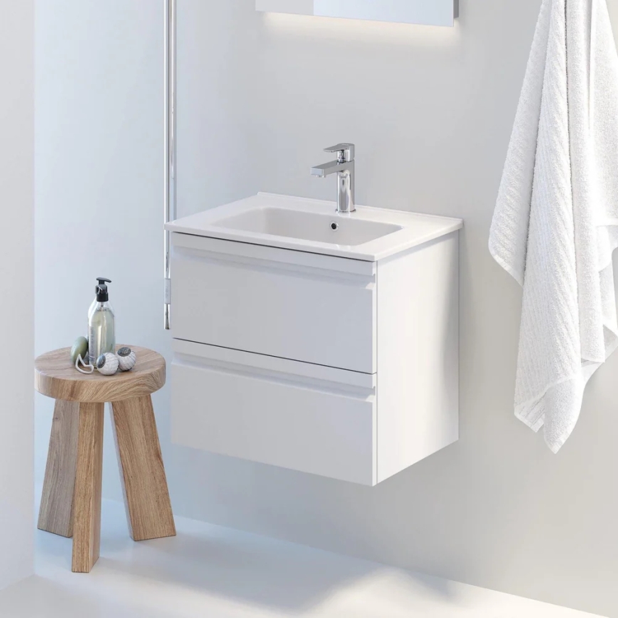 Fürdőszobai mosdószekrény VEDO + LED tükör LED/10W/230V IP44 fehér