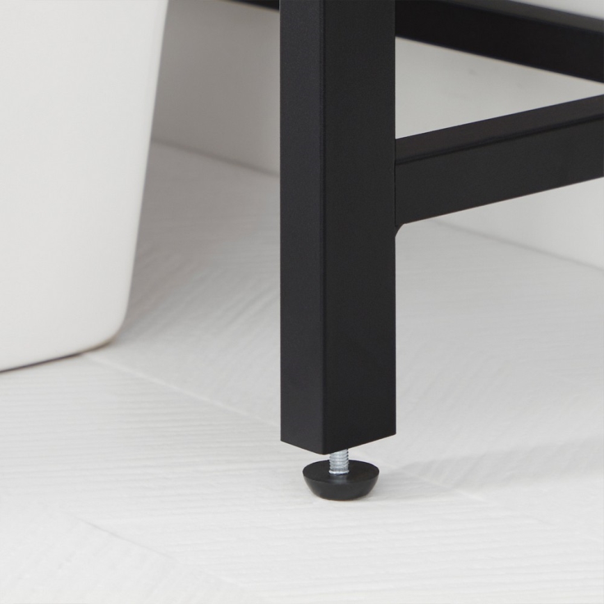 Fürdőszobai polc RENARO barna/fekete