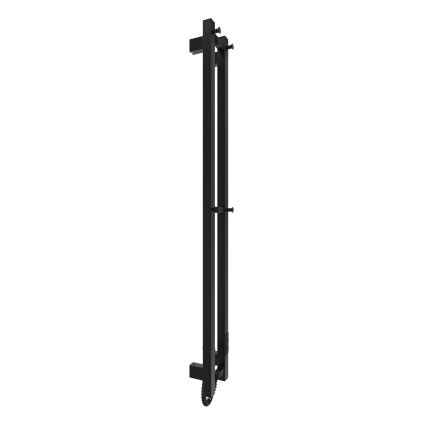 Fürdőszobai radiátor HF SLIM 80W/230V 117x14 cm, fekete, szögletes, IP44