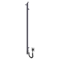 Fürdőszobai RAY radiátor 25W/230V 110x30 cm IP44, rozsdamentes acél/antracit