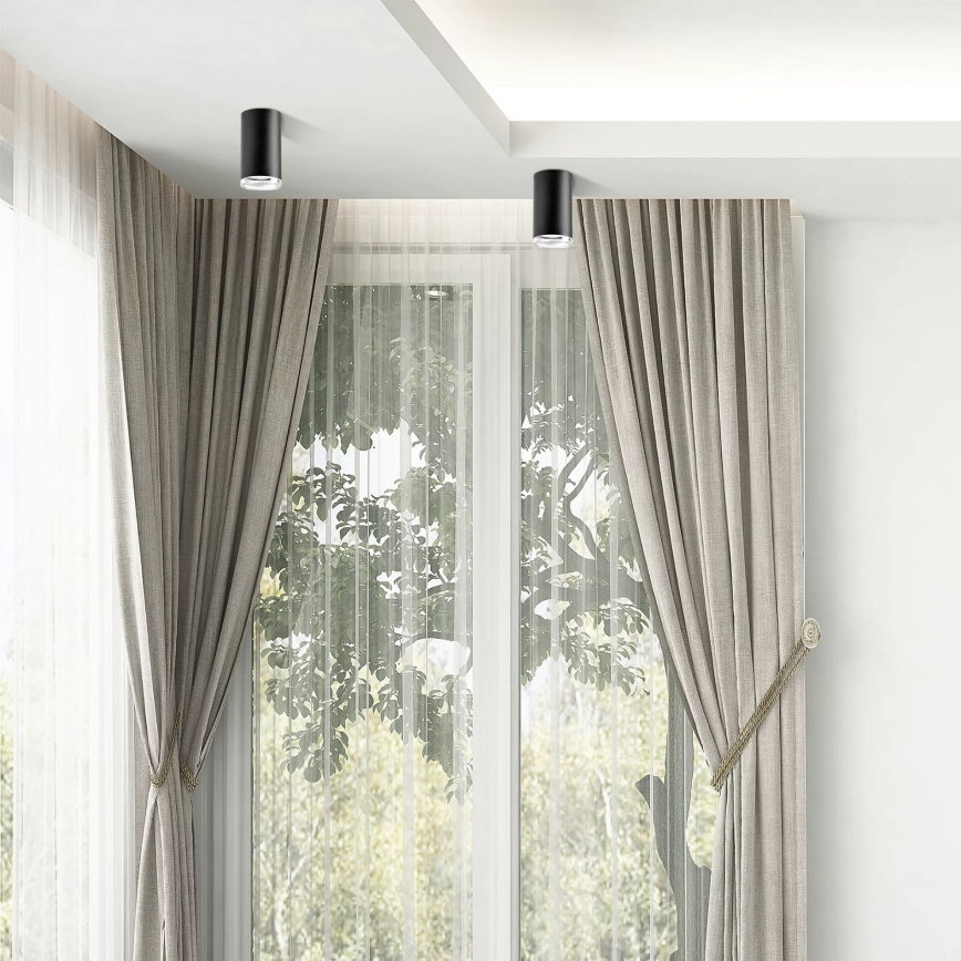 Fürdőszobai spotlámpa TURYN 1xGU10/10W/230V IP44 fekete