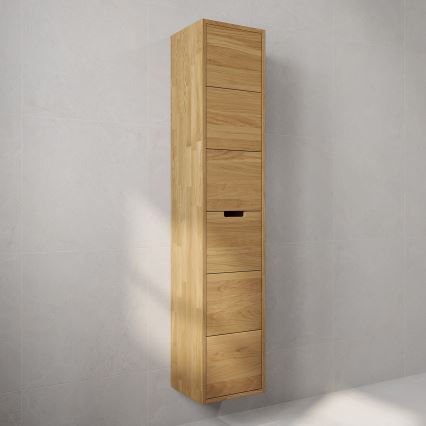 Fürdőszobai szekrény GRIBSKOV 175 cm bézs/tölgy