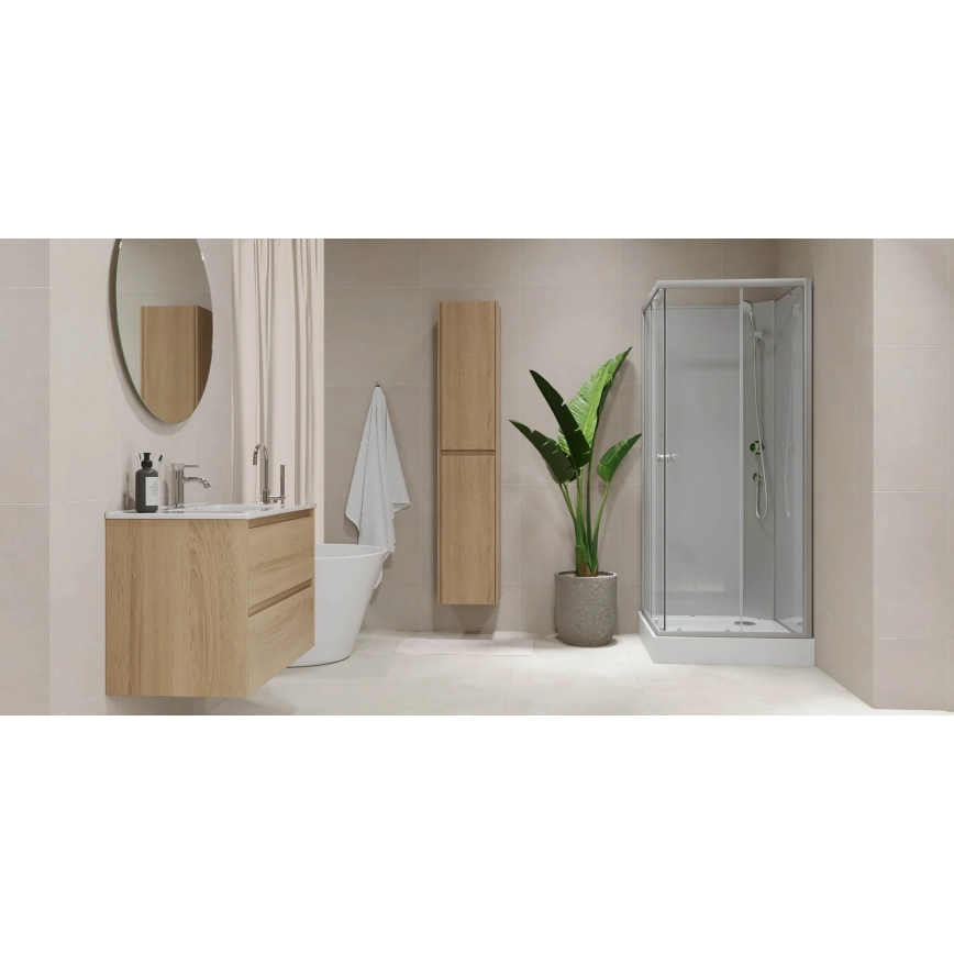 Fürdőszobai szekrény MOLDE 35x174x32 cm tölgy