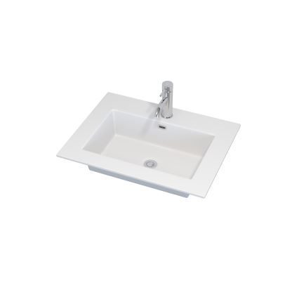 Fürdőszobai szekrény mosdóval GRIBSKOV 60 cm bézs/tölgy/fehér
