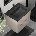 Fürdőszobai szekrény mosdóval KENWOOD 61x52x45 cm marakesh/fekete