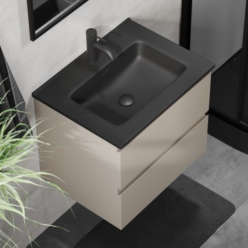 Fürdőszobai szekrény mosdóval KENWOOD 61x52x45 cm marakesh/fekete