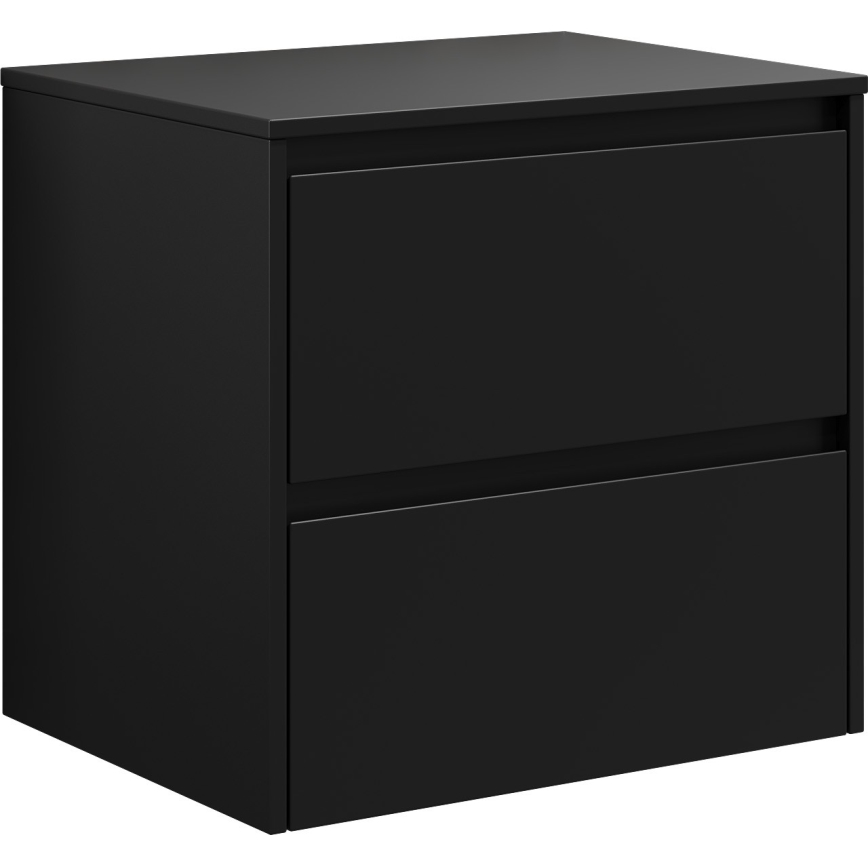 Fürdőszobai szekrény TRONDHEIM 60 cm-es mosdóhoz, fekete