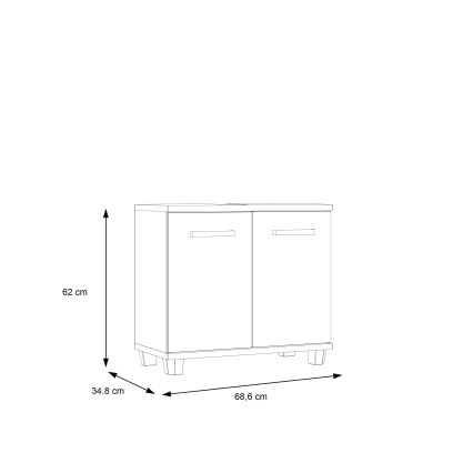 Fürdőszobai szekrény VENOM antracit/barna