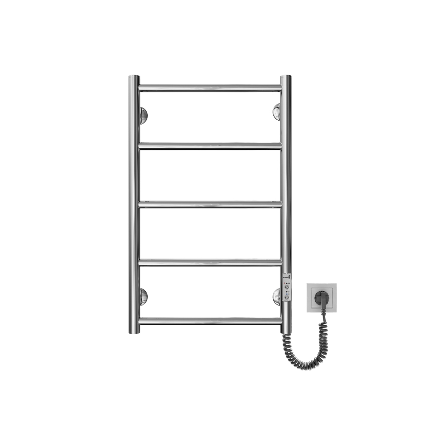 Fürdőszobai törölközőszárító létra radiátor CLASSIC 65W/230V 66x42 cm, rozsdamentes acél/fényes króm, jobb oldali