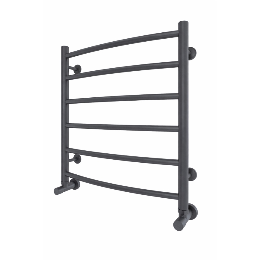 Fürdőszobai törölközőszárító létra radiátor INOX CLASSIC 122W/230V 57x53 cm rozsdamentes acél/antracit
