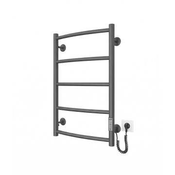 Fürdőszobai törölközőszárító radiátor CLASSIC 65W/230V 66x42 cm rozsdamentes/antracit jobb oldali