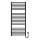 Fürdőszobai törölközőszárító radiátor HF DERBY 255W/230V 117x53 cm fekete