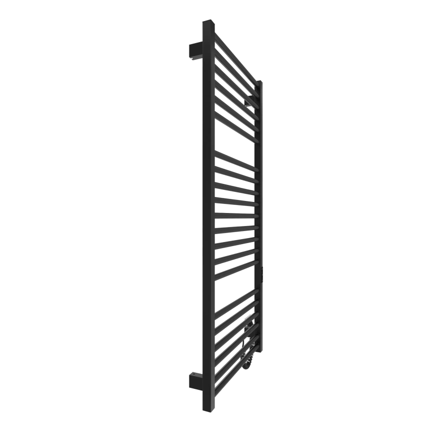 Fürdőszobai törölközőszárító radiátor HF DERBY 255W/230V 117x53 cm fekete