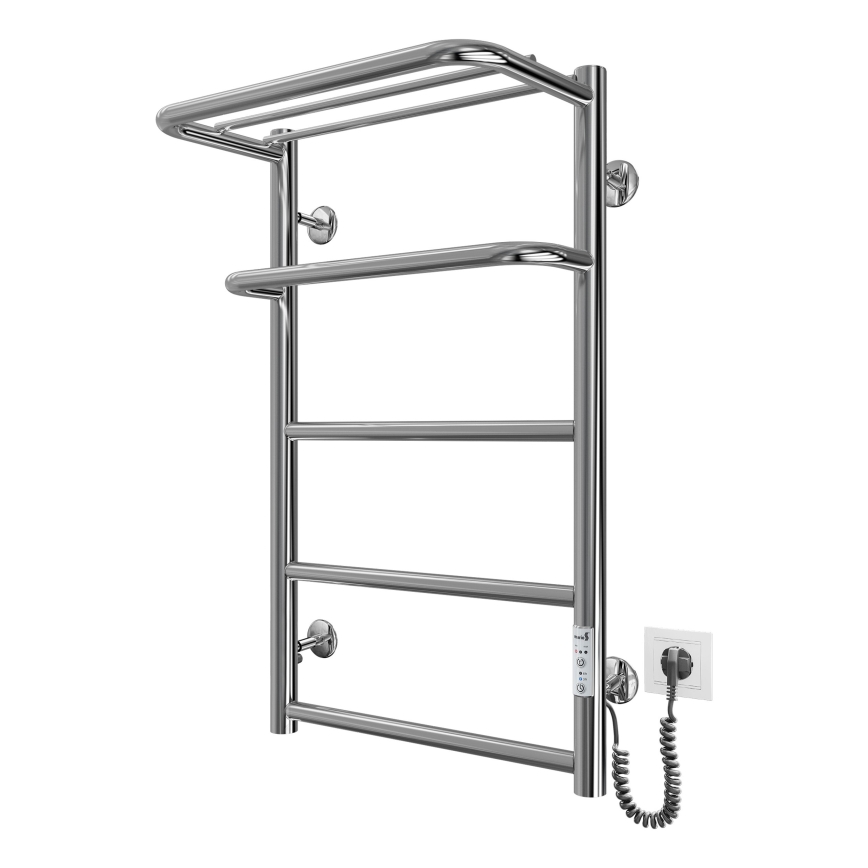 Fürdőszobai törölközőszárító radiátor HOTEL 75W/230V 66x42 cm rozsdamentes acél/króm jobb oldali