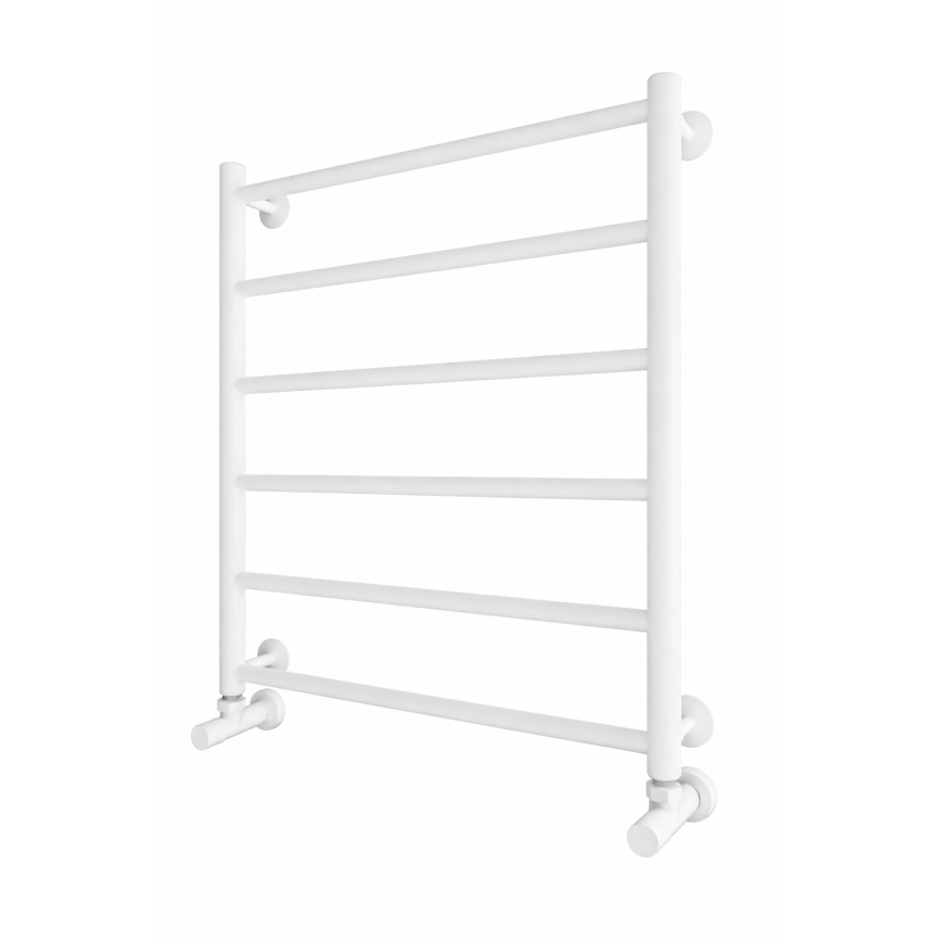 Fürdőszobai törölközőszárító radiátor INOX FLAT 122W/230V 57x43 cm rozsdamentes/fehér