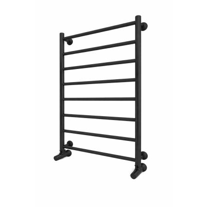 Fürdőszobai törölközőszárító radiátor INOX FLAT 163W/230V 77x53 cm rozsdamentes/fekete