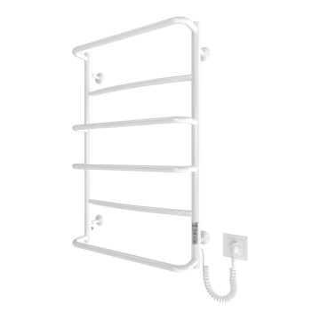 Fürdőszobai törölközőszárító radiátor LUX 105W/230V 80x53 cm rozsdamentes acél/fehér, jobb oldali