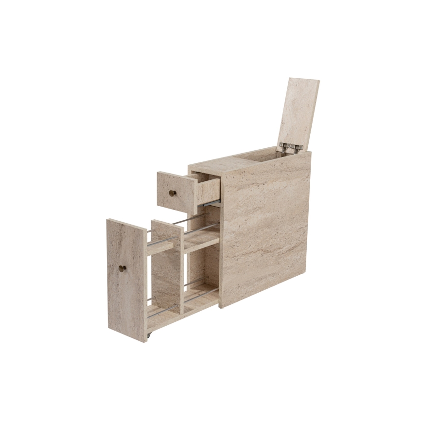 Fürdőszobaszekrény MELODY, bézs márványhatású dekor