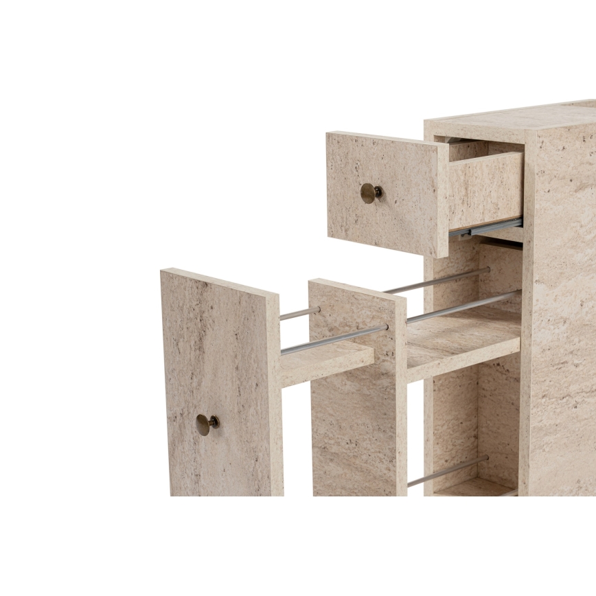 Fürdőszobaszekrény MELODY, bézs márványhatású dekor