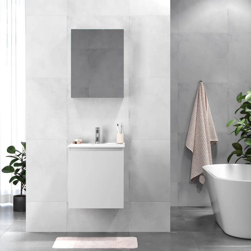 Fürdőszobaszekrény mosdóval KENWOOD 51x55x41 cm fehér