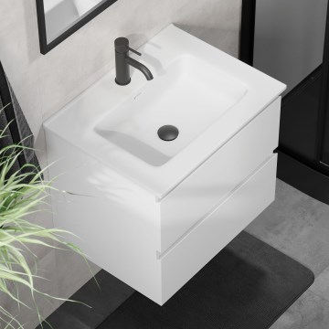 Fürdőszobaszekrény mosdóval KENWOOD 61x52x47 cm fehér