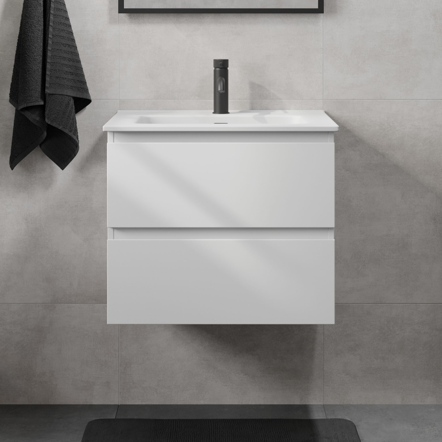 Fürdőszobaszekrény mosdóval KENWOOD 61x52x47 cm fehér
