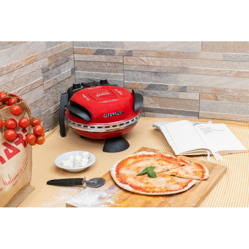 G3Ferrari G1000602 - DELIZIA pizzasütő 1200W/230V, piros