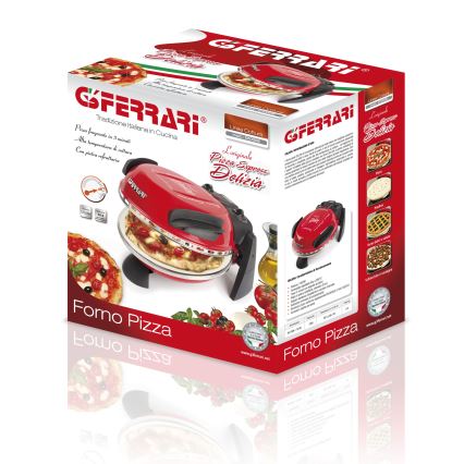 G3Ferrari G1000602 - DELIZIA pizzasütő 1200W/230V, piros