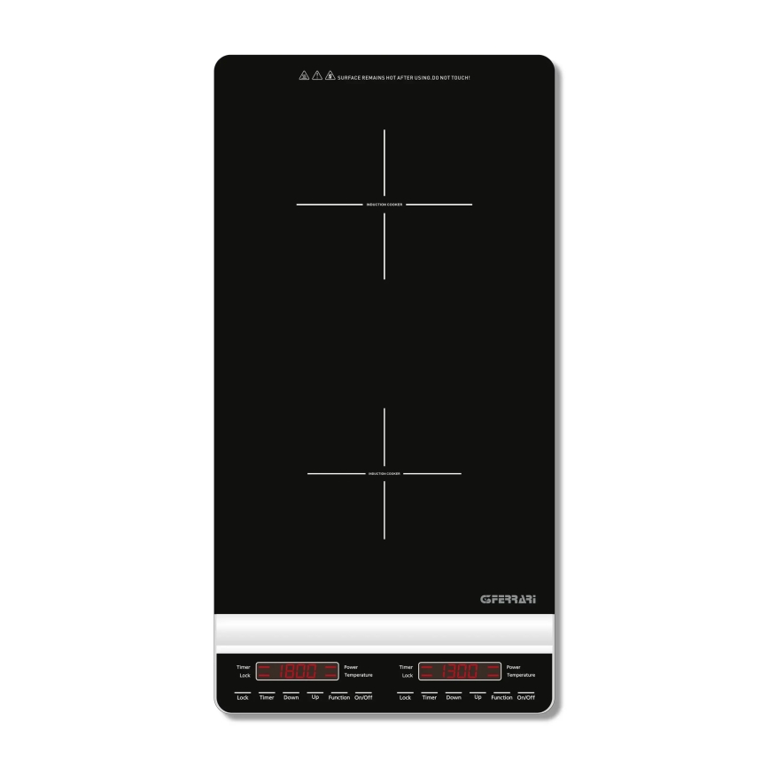 G3Ferrari G1013900 - DINAMIKO indukciós kétlapos főzőlap 3100W/230V fekete