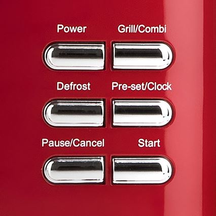 G3Ferrari G1015502 - Grillel ellátott mikrohullámú sütő, 1150 W / 230 V, 20 l, piros