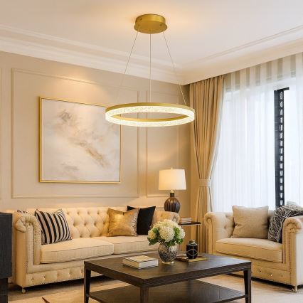 GALA LED csillár kábelen LED/25W/230V Ø 50 cm arany