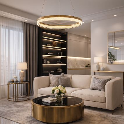 GALA LED csillár kábelen LED/25W/230V Ø 50 cm arany