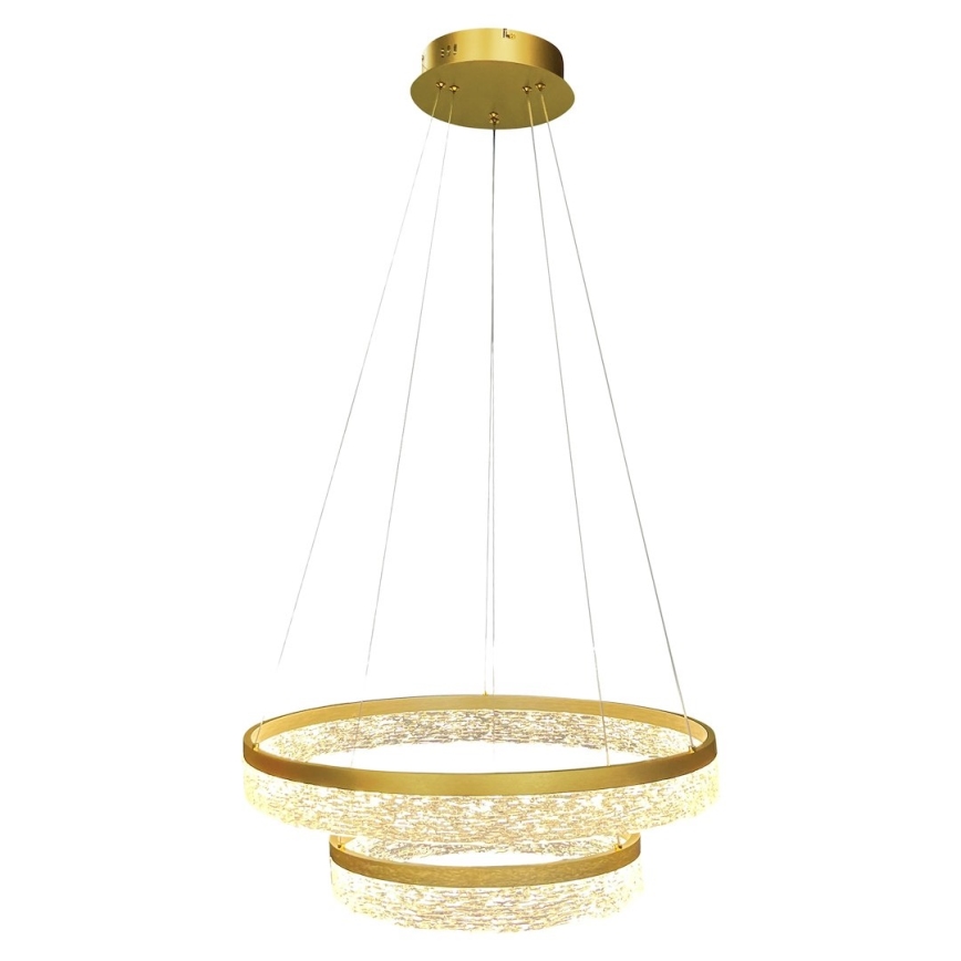 GALA LED kábelre függesztett csillár LED/54W/230V, átmérő 60 cm, aranyszínű