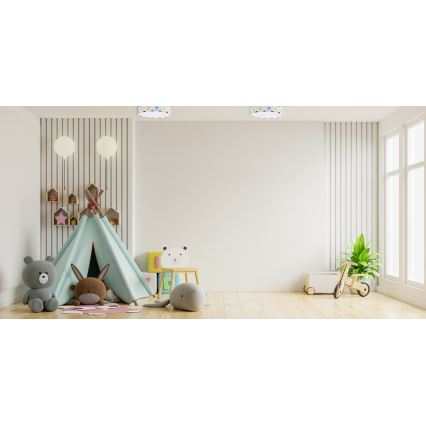 LED Dimmeres gyerekszoba mennyezeti lámpa SMART GALAXY KIDS LED/24W/230V 3000-6500K színes pöttyök + távirányító