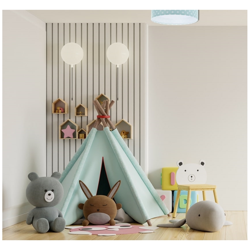 LED Dimmeres gyerekszoba mennyezeti lámpa SMART GALAXY KIDS LED/24W/230V 3000-6500K csillagok zöld/fehér + távirányító
