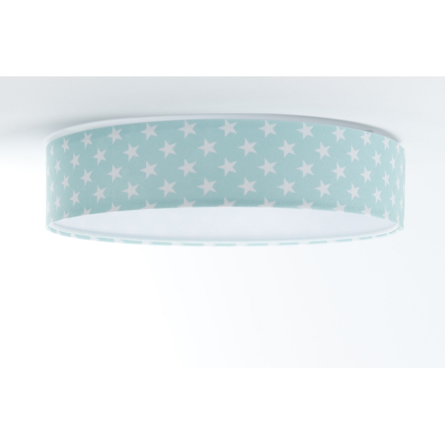 LED Dimmeres gyerekszoba mennyezeti lámpa SMART GALAXY KIDS LED/24W/230V 3000-6500K csillagok zöld/fehér + távirányító