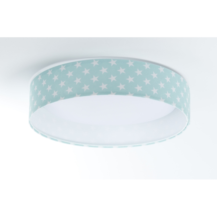 LED Dimmeres gyerekszoba mennyezeti lámpa SMART GALAXY KIDS LED/24W/230V 3000-6500K csillagok zöld/fehér + távirányító