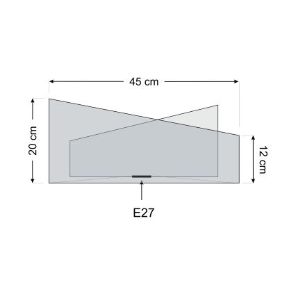 Univerzális GALAXY E27 lámpabúra, átmérő 45 cm, szürke/fehér/arany