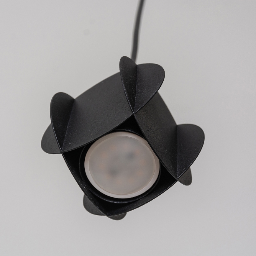 GAMBIT kábeles csillár 1xGU10/10W/230V, fekete