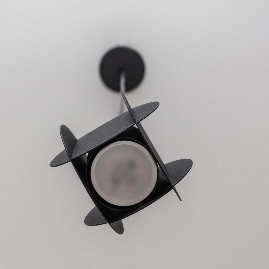 GAMBIT kábeles csillár 1xGU10/10W/230V, fekete