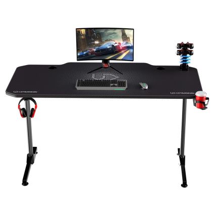 Gaming asztal 140 x 66 cm fekete