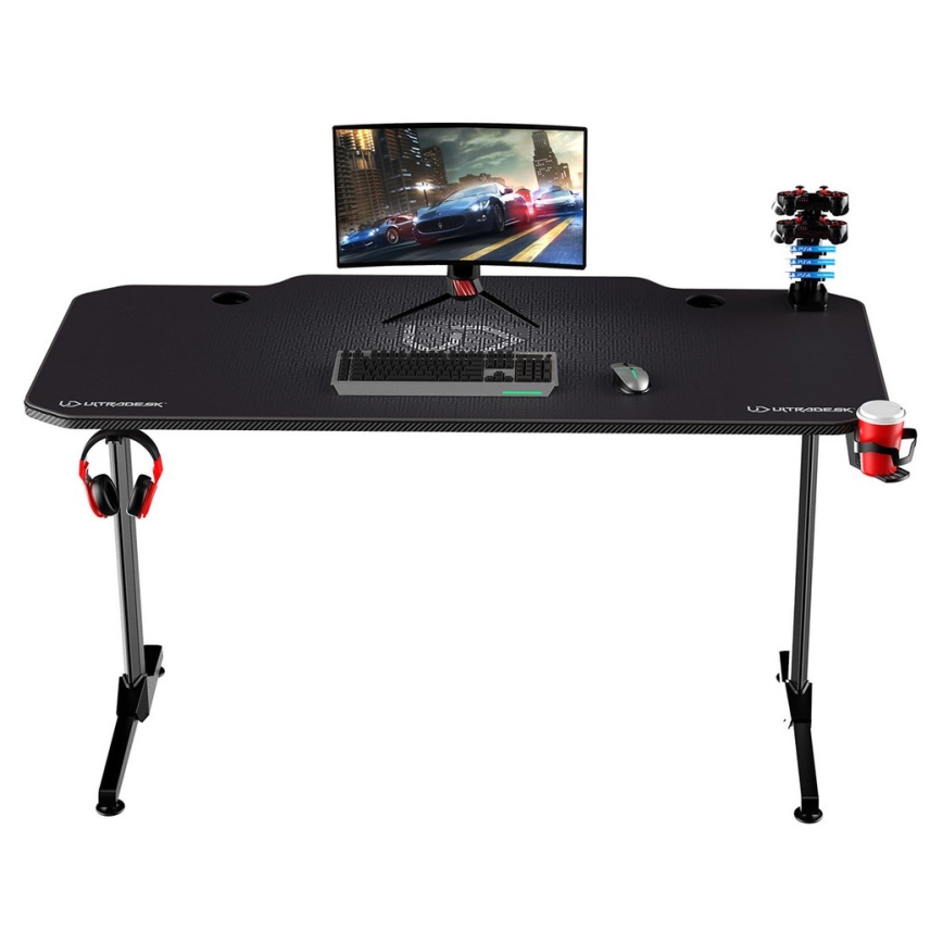 Gaming asztal 140 x 66 cm fekete